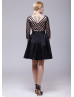 Black Taffeta Polka Dot Lace Mother Of The Bride Dress 
